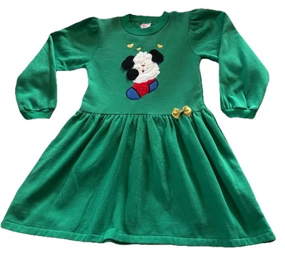 Sudadera vintage años 90 Buster marrón niñas talla 6X vestido apliques perro en medias Foto 1 de 4