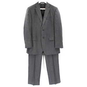 Ralph Lauren Lana Cachemira Gris Rayas 2 Piezas Traje Abrigo Pantalones 40 Chaqueta Reg - Imagen 1 de 9
