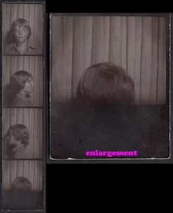 JUVENILE DELINQUENT BOY PRACTICES MUG SHOT POSES ~ 1960s PHOTOBOOTH PHOTO STRIP - Picture 1 of 6
