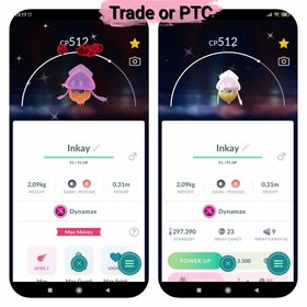 Pokemon Shiny Dynamax Inkay - Tr'ade 20k or P.T.C (Pls read description)