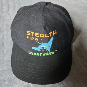 Vintage 80's Stealth F117 A "Night Hawk" Made In USA Snapback Hat Retro Cap - Bild 1 von 5