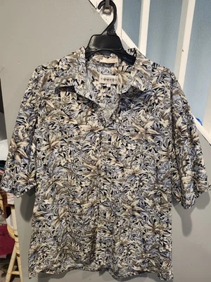 Campia Moda Mens Floral Hawaiin Button Down Shirt Short Sleeves Mens XL - Image 1 of 4