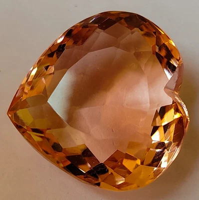 AAA+ Large Imperial Topaz 87.40 Ct. Heart Shape Gemstone Gift for Birthday/Her - Image 1 of 4