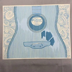 Póster original de guitarra acústica Glen Hansard Museo Metropolitano de Arte de Nueva York - Imagen 1 de 14