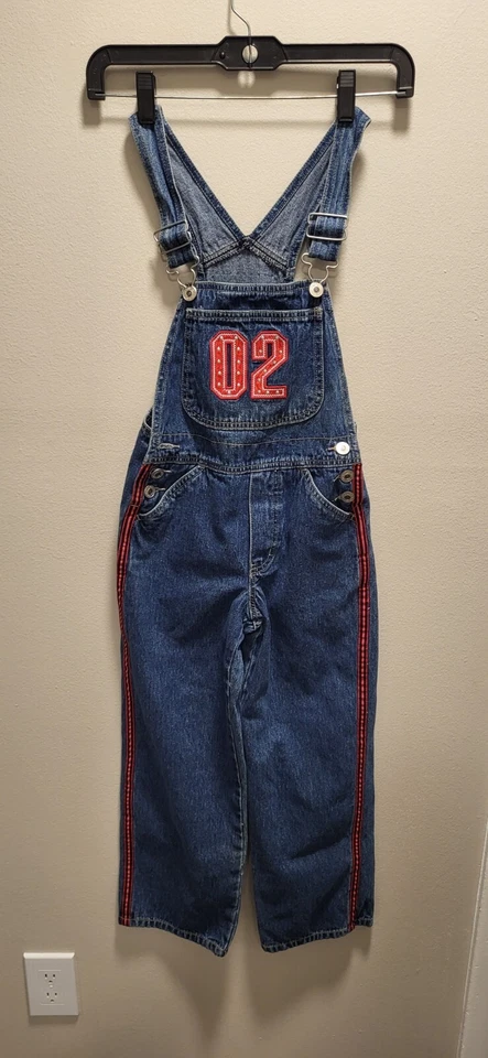 Ограниченный слишком джинсы синий комбинезон размер 8 винтажный флаг номер 02 - Изображение 1 из 4