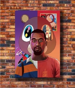 New Kanye West Grammy Rap HIPHOP Super Star Poster -14x21 24x36 Art Gift X-1477 - Picture 1 of 5