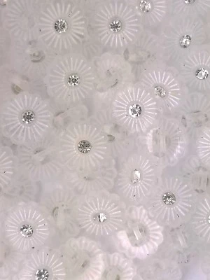 FLOWER SHANK BUTTON, SHINY FINISH, SIZE 18L- 7/16", 1 DOZEN , FREE SHIP USA - Image 1 of 4