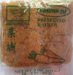 Double Godlen Fish Brand Preserved Radish - Pad Thai - Thailand - Picture 1 of 6