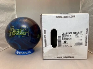 RARE OVERSEAS NIB 15lbs Ebonite Game Breaker 2 GB2 Pearl Blue/Red Bowling Ball  - Bild 1 von 2