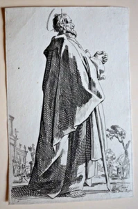 Incisione dopo Jacques Callot ST. MATTHEW da Les Grands Apotres Debout, 1631 - Foto 1 di 2