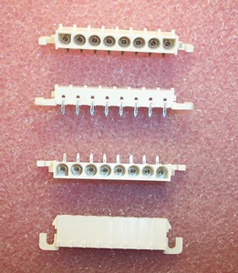 QTY (10) 8 POSITION FEMALE HEADER CONNECTORS 6.35mm FLANGE MOUNT 643236-1 TYCO - Picture 1 of 3