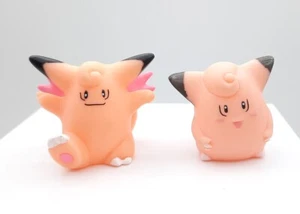 Pokemon Clefairy Clefable kid figure finger puppet toy set 2" Japan - Picture 1 of 2