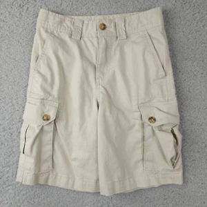 Polo Ralph Lauren Short Boys 8 Khaki Classic Chino Cargo Adjustable Waist Preppy - Picture 1 of 12