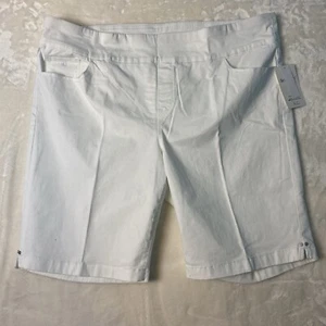Gloria Vanderbilt Amanda Bermuda Pull On Donna 24W Colore Dune Scuro Elasticizzato NUOVO - Foto 1 di 7