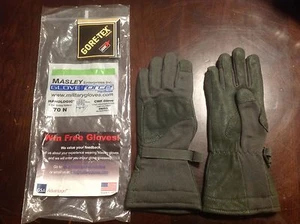 Masley Gloves Force Cold Weather Flyers Military Leather GoreTex 70N Small New - Picture 1 of 5