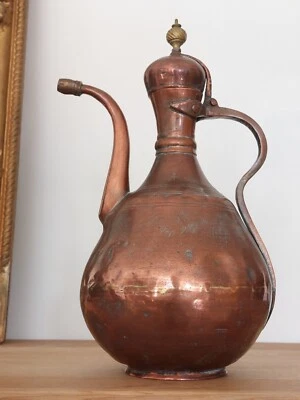 Grande Aiguière Art Ottoman  Ancienne En Cuivre - Photo 1/4