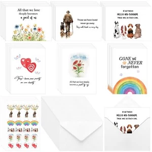 36 Set Pet Sympathy Cards Condolence Bereavement Cards with Envelopes - Picture 1 of 6