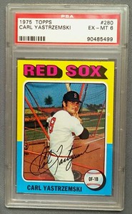 1975 Topps #280 Carl Yastrzemski Boston Red Sox HOF PSA 6 EX-MT
