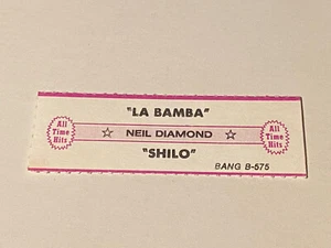 Neil Diamond – Shilo / La Bamba - Jukebox Title Strip - Picture 1 of 1