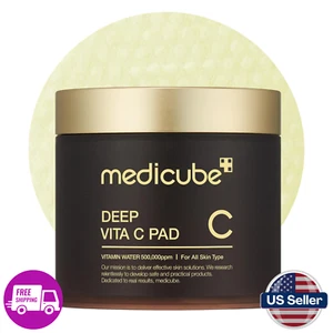 Medicube Deep Vita C Facial Pads, Vitamin C Toner Pads for Uneven Skin Tone - Picture 1 of 9