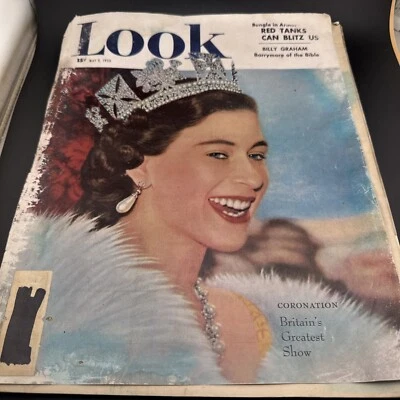 1953 May 5 LOOK Magazine Queen Elizabeth Rocky Marciano Billy Graham Great Ads Foto 1 de 4