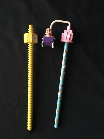 Set of 2 Vintage Who Framed Roger Rabbit Pens 1987 UNUSED Disney Baby Herman Cover