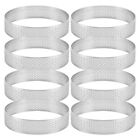 8 Pack Stainless Steel Tart Rings, Heat-Resistant Perforated Cake Mousse 5367