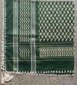 Solid Scarf Sheemagh Palestine Style ~Head Neck keffiyeh - Cotton Polyester - Picture 1 of 3