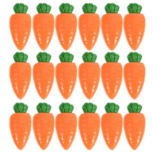  20 Pcs Orange Carrot Shaped Bead Easter Embellishments for Crafts - Picture 1 of 12