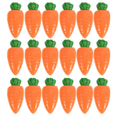  20 Pcs Orange Carrot Shaped Bead Easter Embellishments for Crafts - Image 1 of 4