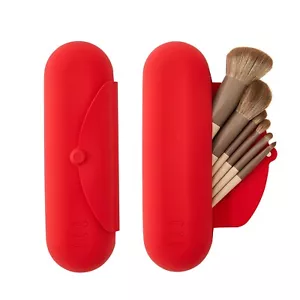 Silicone Makeup Brush Holder,Travel Makeup Brush Bag Case, Makeup Brush Organ... - Picture 1 of 7