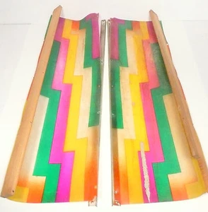 ROCK-OLA JUKEBOX * 1436 part: RIGHT & LEFT CELLULOSE COLORED GELS w/ SIDE FRAME - Picture 1 of 3