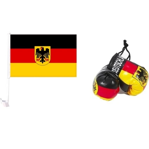 GERMANY CAR FLAG & MINI BOXING GLOVES EURO/WORLD CUP Cover