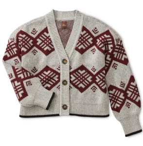 NWT: Tea Collection Girls M / 6-7 Cropped Cardigan Sweater Cotton $60 - Picture 1 of 10