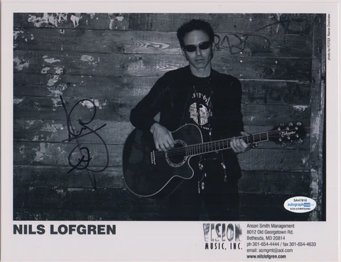 NILS LOFGREN signed E St guitarist 8x10 photo AUTOGRAPH auto ACOA Springsteen Cover