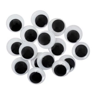 Black Wiggle Eyes 15mm, Pack of 100 - Picture 1 of 1