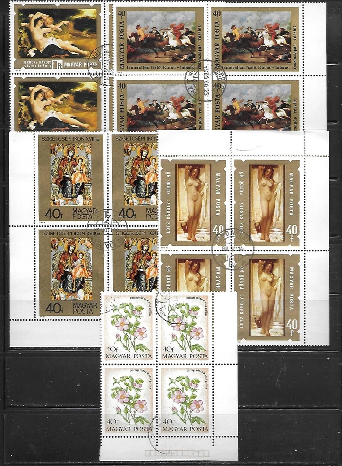 Hungary - Selection of Ten Blocks of Four as shown - Image 1 of 2