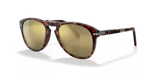 Persol Sunglasses PO0714SM 24/AM 54mm Havana / Mirror 24K Gold Plated Lens - Picture 1 of 5