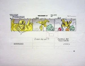 TRANSFORMERS Robots in Disguise DAN KUBAT Production Storyboard Copy #KB - Picture 1 of 2