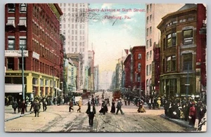 Postkarte: Liberty Avenue in der Sixth Street, Pittsburg, PA, veröffentlicht 1910 - Bild 1 von 2