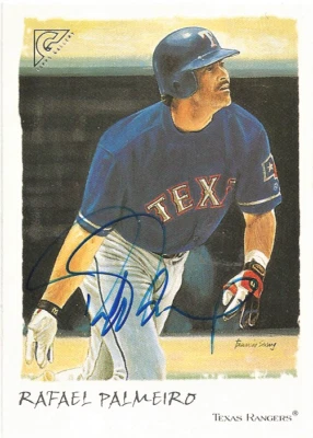 2002 Topps Gallery Baseball #78 Signed Auto Rafael Palmeiro Texas Rangers Card - Image 1 of 3