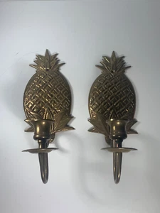 2er Set Vintage Messing Ananas Wandleuchter 7,5 Zoll - Bild 1 von 8