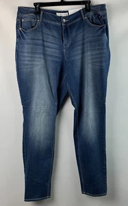 Cato Est 1946 Jeans Skinny Blue Medium Wash 5-Pockets Zip Fly Button Sz 18W NEW - Picture 1 of 10