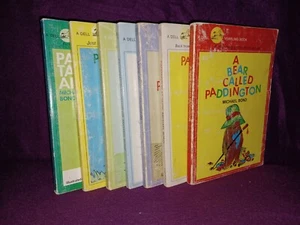Paddington The Bear Books, Set Of 7, Michael Bond Dell Yearling 1980's - Imagen 1 de 9