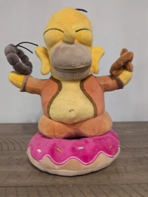 The Simpsons HOMER Buddha 10" Plush by KIDROBOT & Clobber Girl LISA Plush 8" - Image 1 of 4