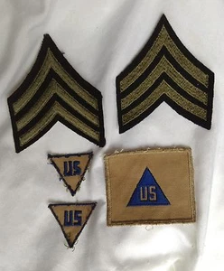 lot of 5 WW11 Period U.S. Military Reporters IKE Jacket Insignias - Picture 1 of 2