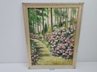 Bild Malerei Rhododendron Park Holzrahmen Handgemalt Format 43,5 x 34cm #237329