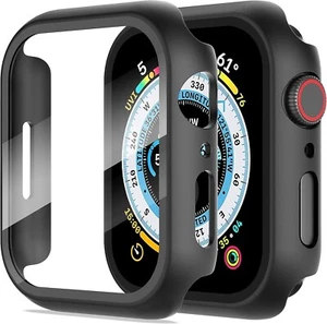 Diruite 2-Pack Screen Protector for Apple Watch 9/8/7 45mm Tempered Glass Case,A - Picture 1 of 9