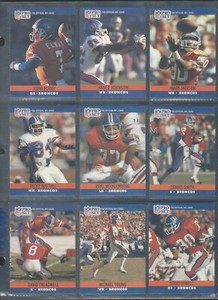 1990 Pro Set Denver Broncos - 9 Players