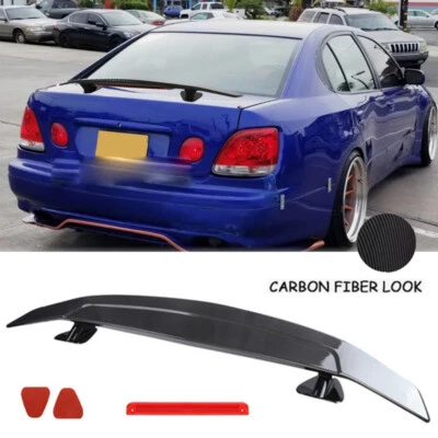 46" Rear Trunk Spoiler Racing Lip GT Wing Carbon Fiber Look For LEXUS GS 300 400 - Imagem 1 de 4
